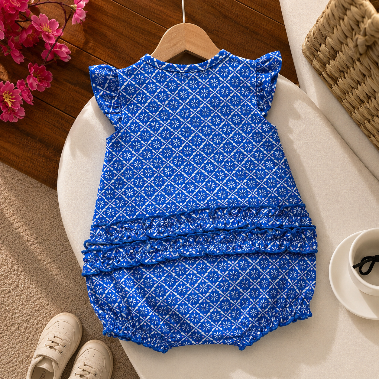 Blue Floral Jumpsuit