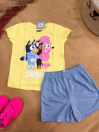 Baby Girl Bluey Graphic T-Shirt & Shorts Set