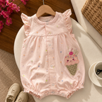 Pink Ice Cream Baby Jumpsuit