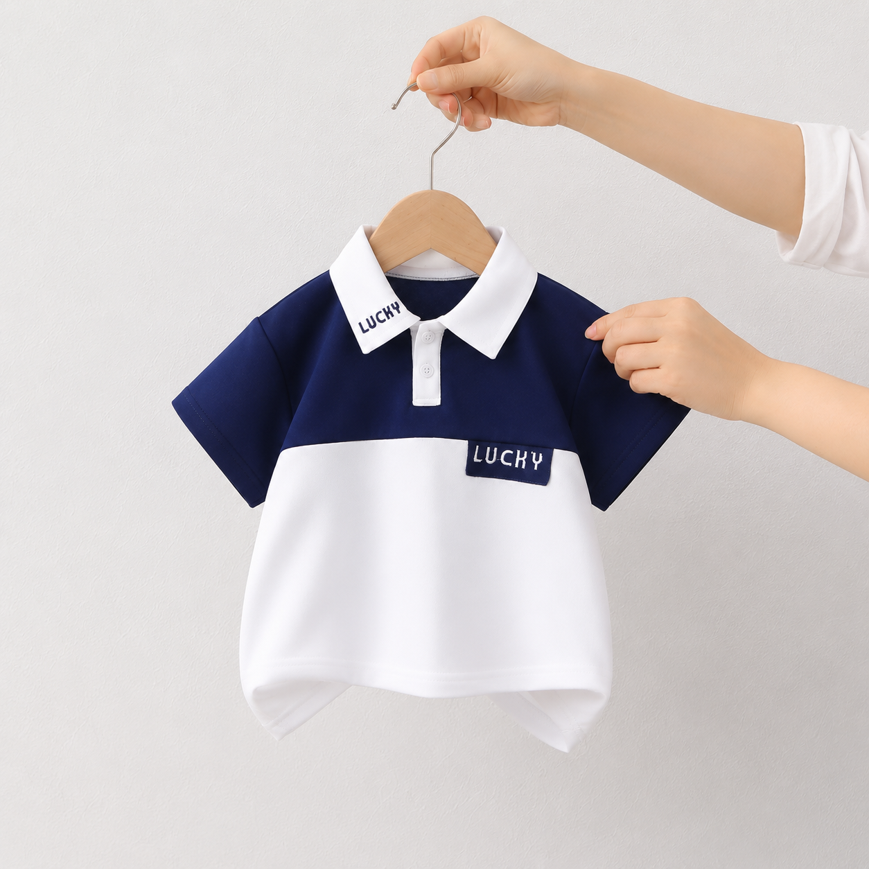Lucky Polo T-Shirt & Denim Shorts Set
