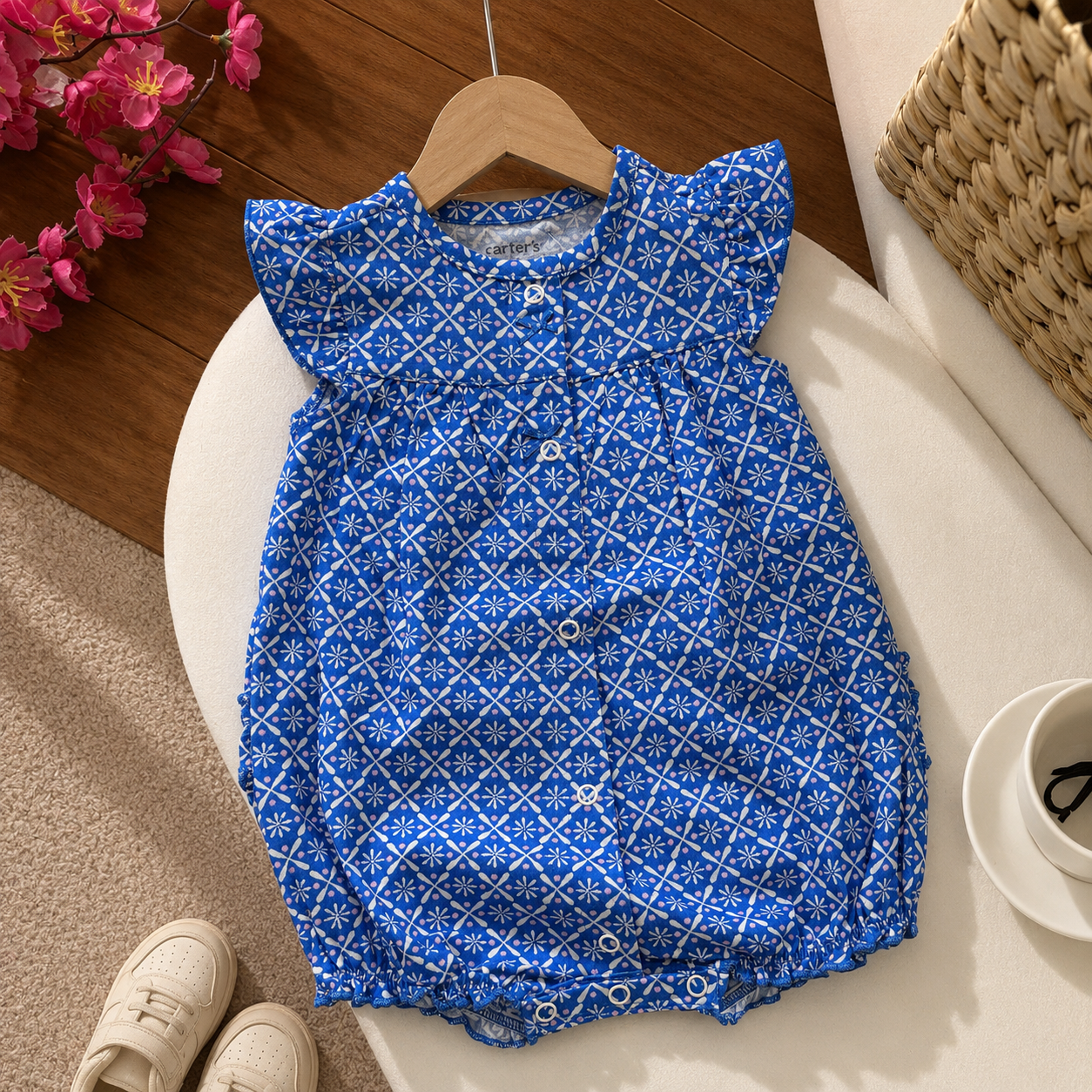 Blue Floral Jumpsuit