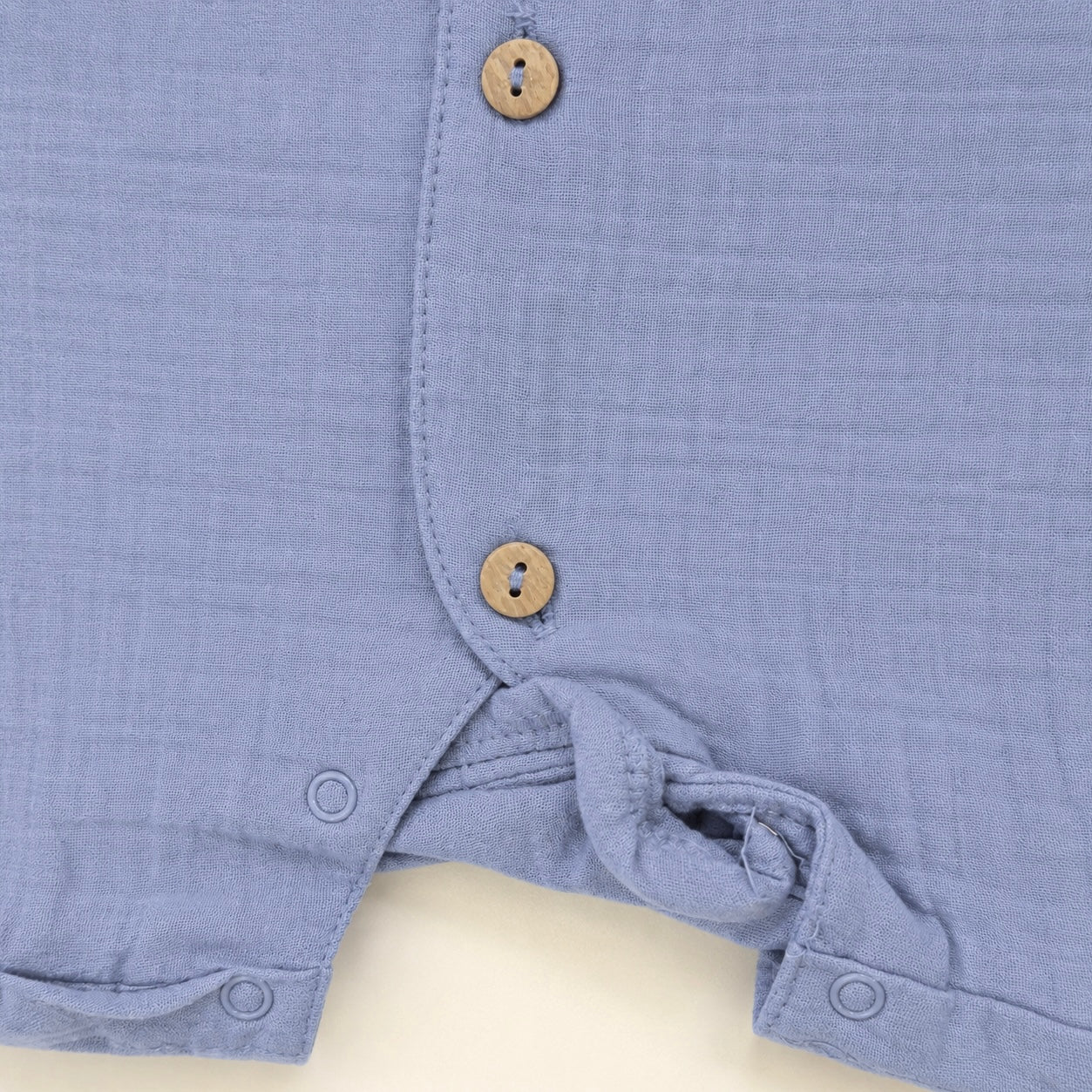 Blue Muslin Baby Jumpsuit