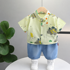 Dino Explorer Shirt & Denim Shorts Set