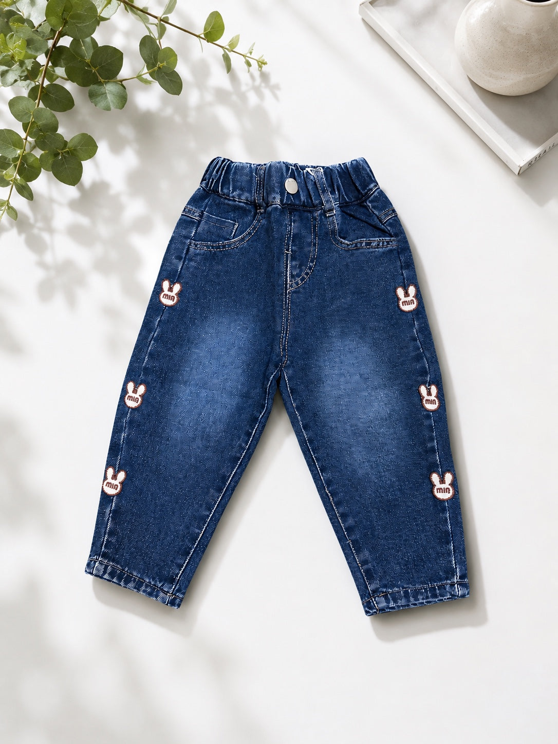 Blue Bunny Patch Denim Jeans