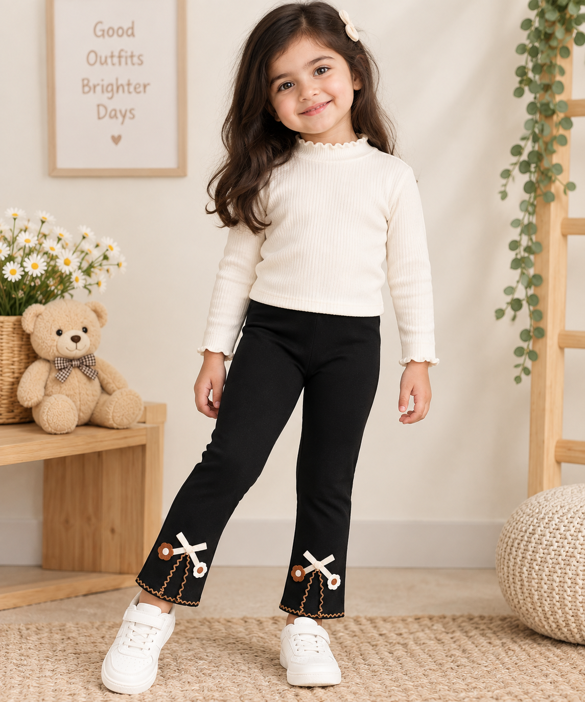 Black Bow Detail korean Legging
