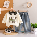 "Daily Style" Sweatshirt & Denim Set