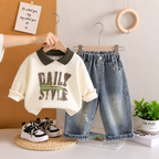 "Daily Style" Sweatshirt & Denim Set
