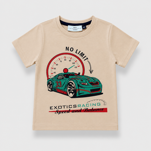 Limit On Racing Car Boys Cotton T-Shirt