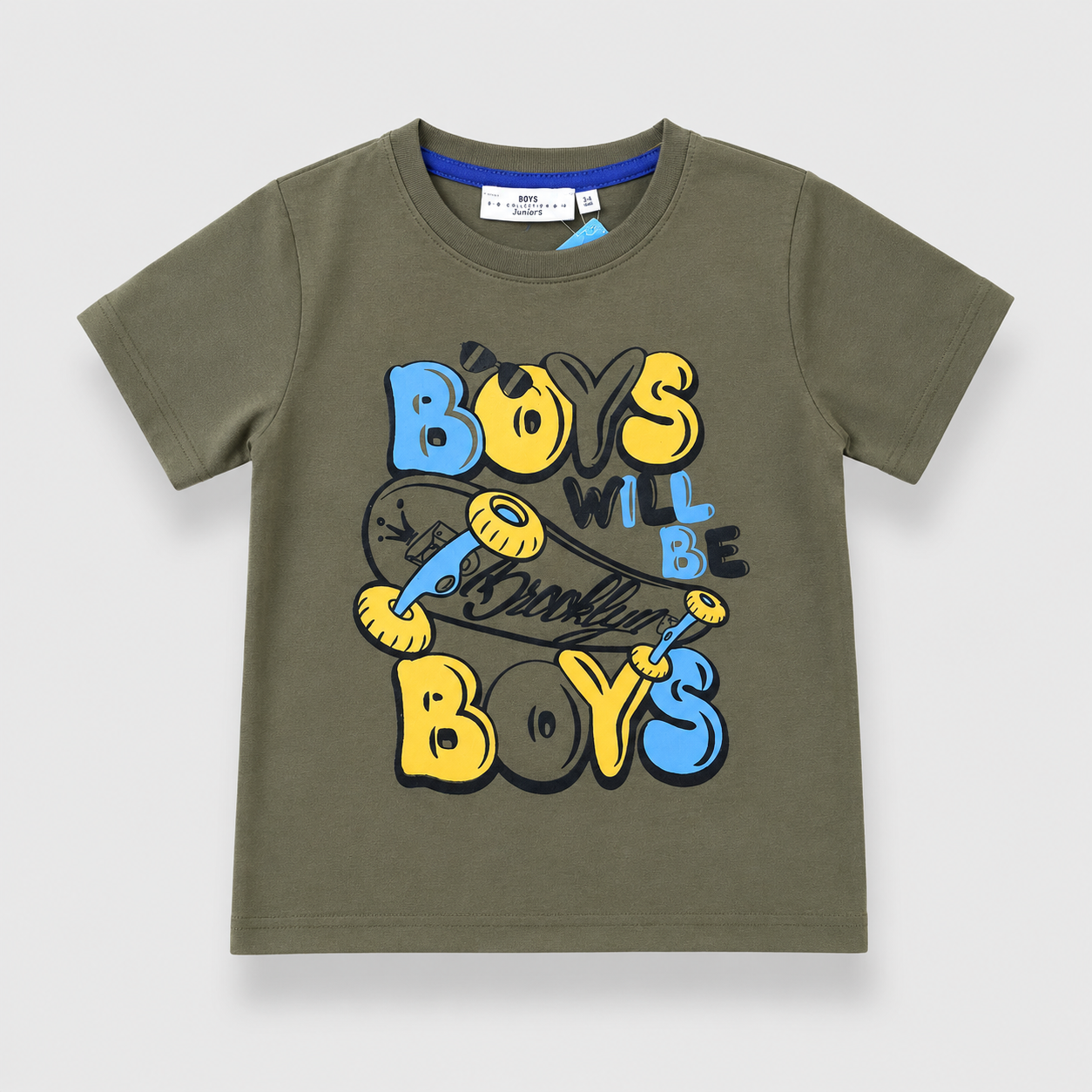 Boys Skateboard Graphic Cotton T-Shirt