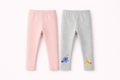 Kiabi Girls Pack of 2 Cotton Stretchable Ankle-Length Leggings