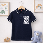 Great Game Navy Blue Polo T-Shirt for Kids