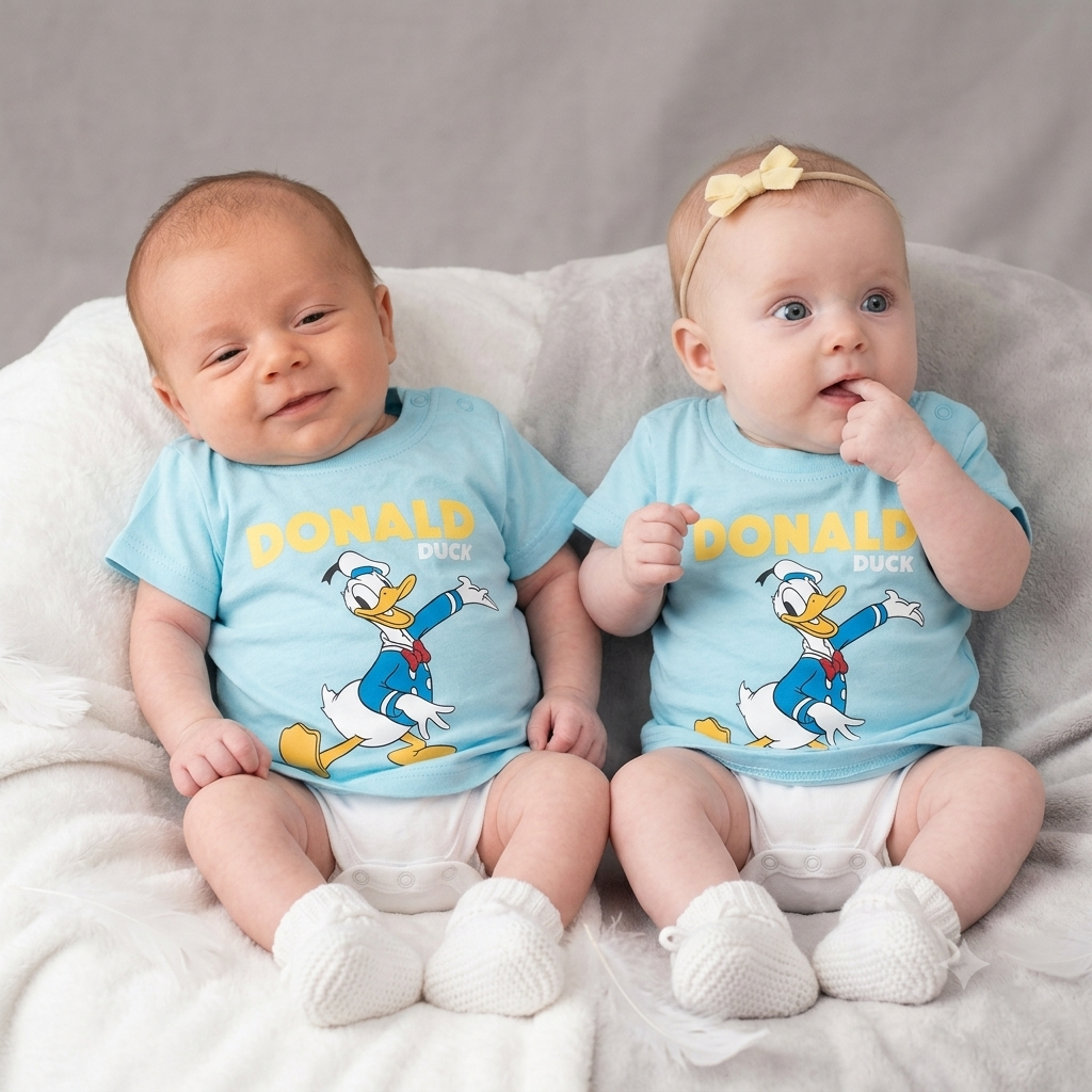 Donald Duck Printed Cotton T-Shirt
