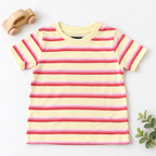 Yellow Striped Cotton T-Shirt
