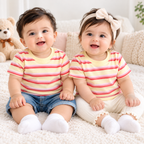 Yellow Striped Cotton T-Shirt