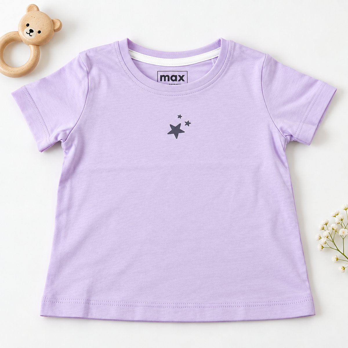 Lavender Star Cotton T-Shirt