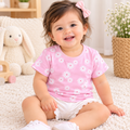 Pink Daisy Cotton T-Shirt