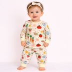 Minicute Garden Print Full Sleeve Top & Pants Set
