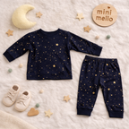 Minicute Star Print Full Sleeve Top & Pants Set