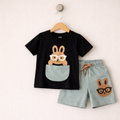 Zara Bunny Print T-Shirt & Shorts Set