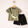 Zara Crossbody Print T-Shirt & Shorts Set