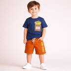 Zara French Fries Print T-Shirt & Shorts Set