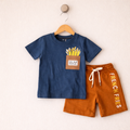Zara French Fries Print T-Shirt & Shorts Set