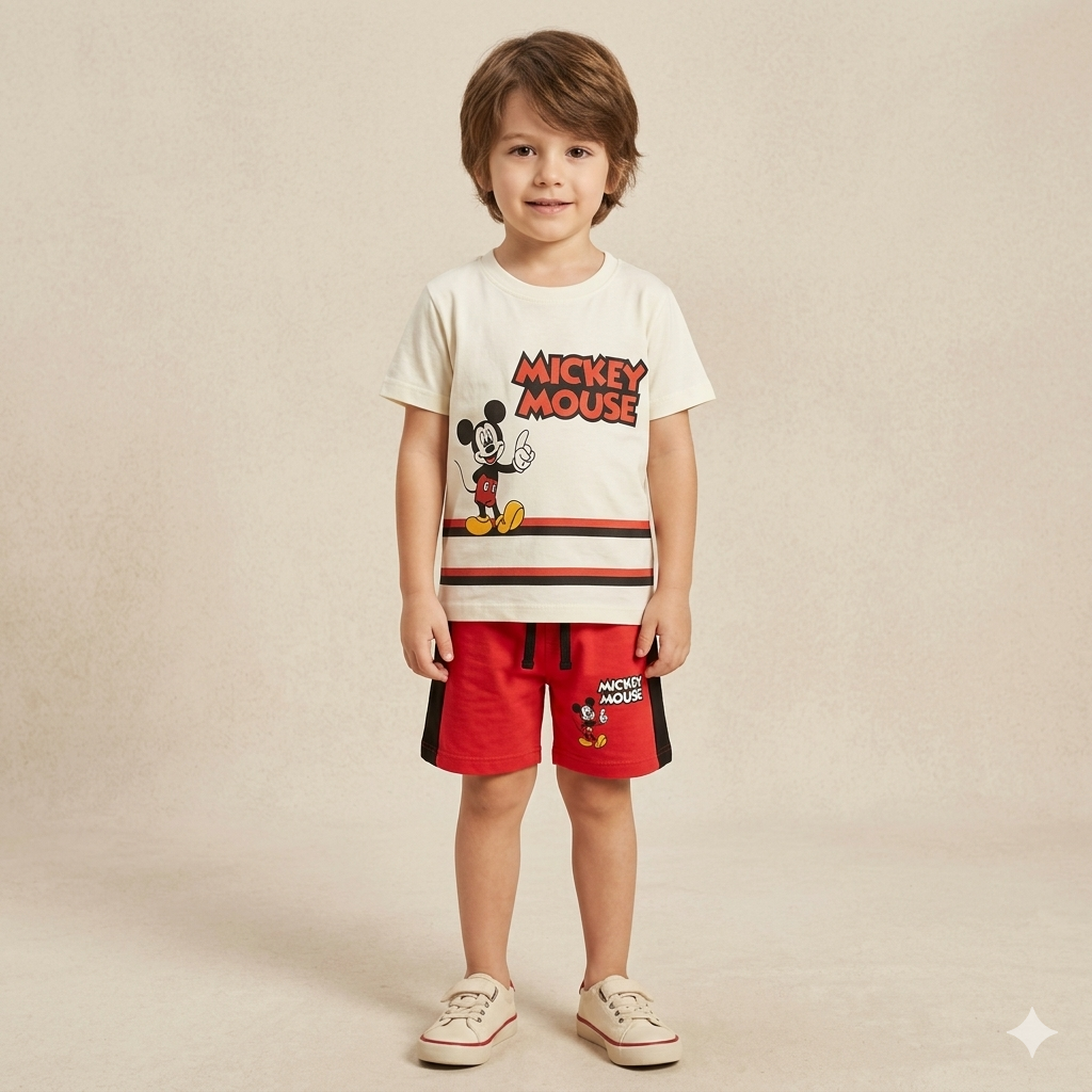Zara Mickey Mouse T-Shirt & Shorts Set