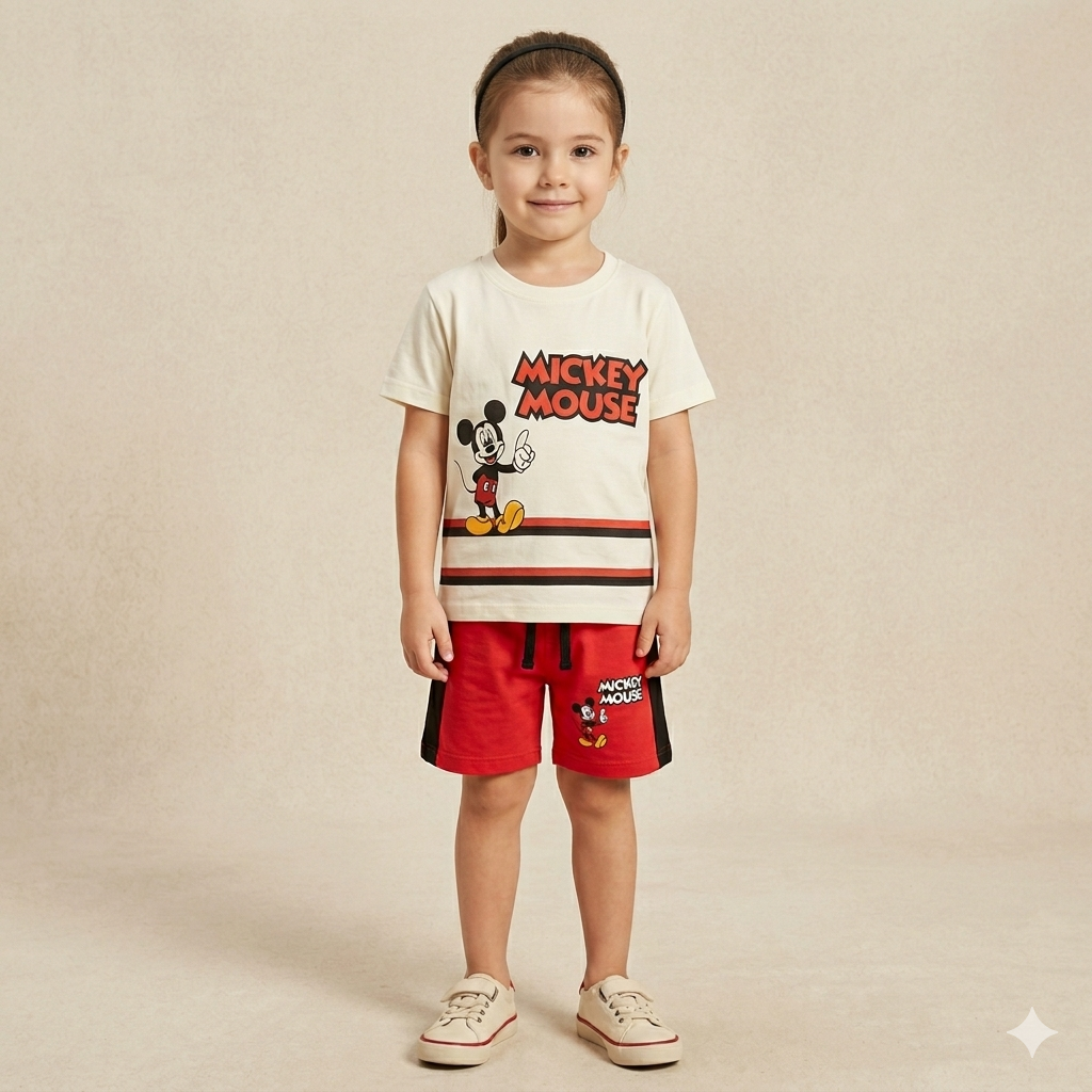 Zara Mickey Mouse T-Shirt & Shorts Set