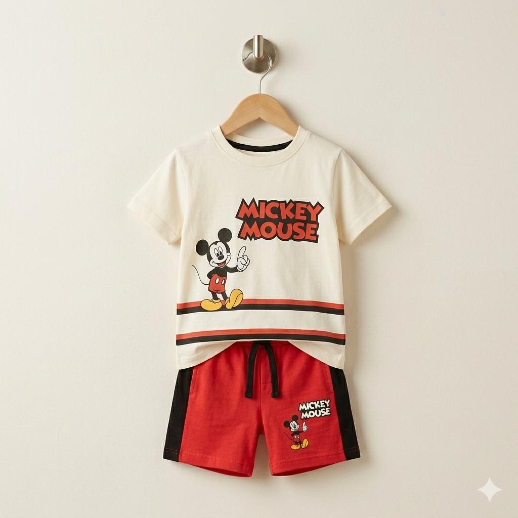 Zara Mickey Mouse T-Shirt & Shorts Set