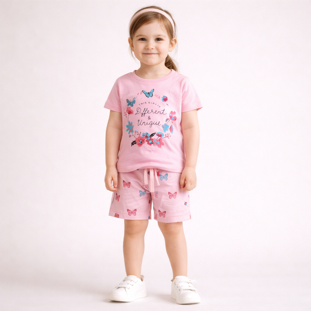 Pretty Butterfly Dreams Cotton Shorts Set