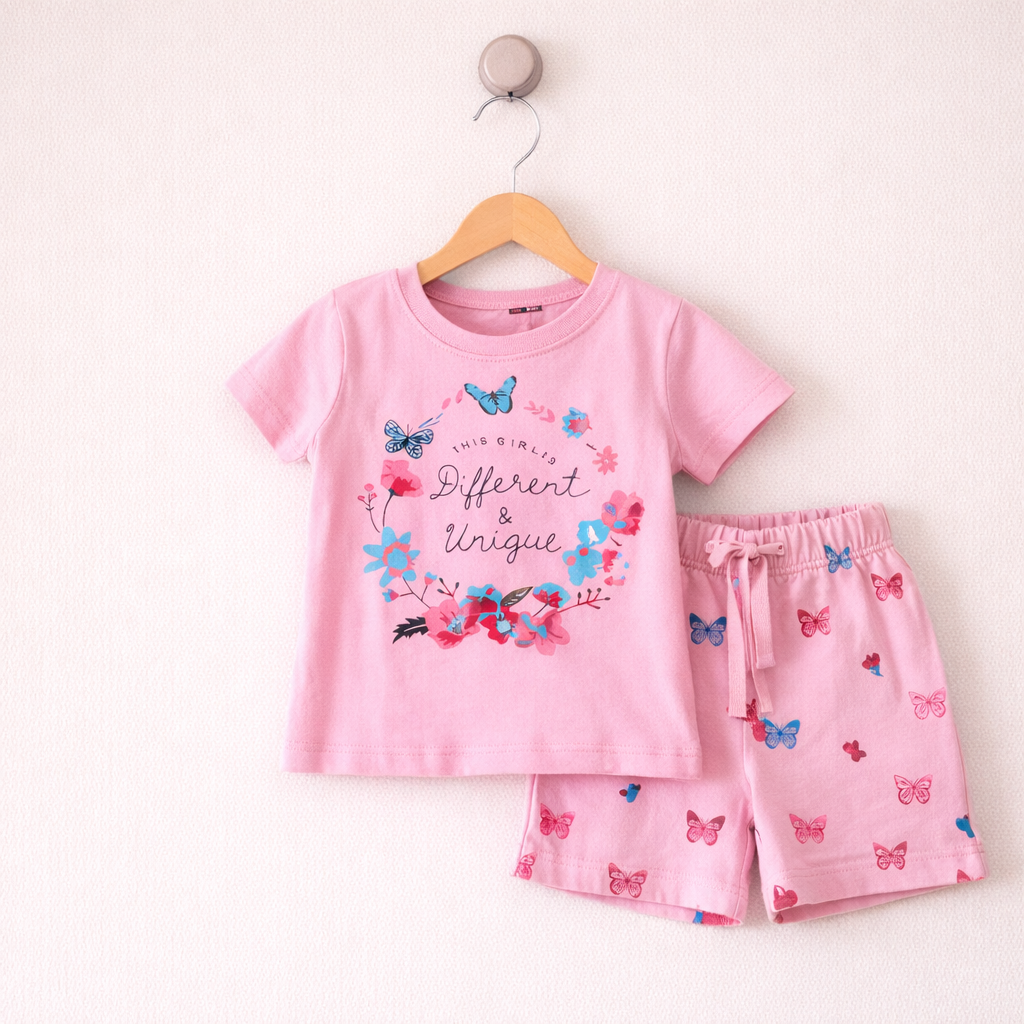 Pretty Butterfly Dreams Cotton Shorts Set