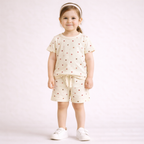 Minimal Hearts Cotton Shorts Set