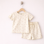 Minimal Hearts Cotton Shorts Set