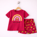 Hello Sunshine Rainbow Cotton Shorts Set