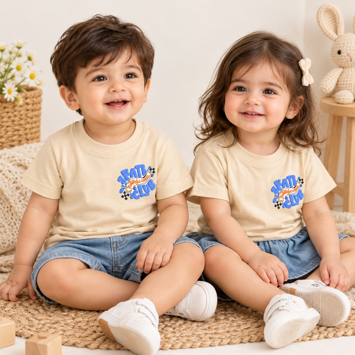 Beige Skate Racing Club T-Shirt
