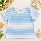 Light Blue & White Striped T-Shirt