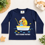 Navy Blue “Dad’s Fishing Partner” Full Sleeve T-Shirt