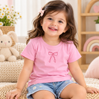 Pink Bow Print T-Shirt
