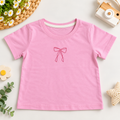Pink Bow Print T-Shirt