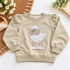 Girls Poodle Printed Sweatshirt