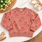 Dusty Rose Horse Print Sweatshirt