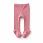 Kiabi Cotton Knit Solid Tights- Blush Pink