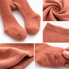 Kiabi Cotton Knit Solid Tights- Rust Brown