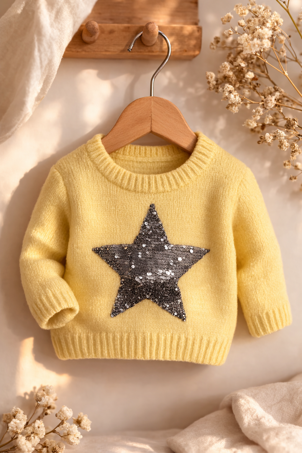 Yellow Star Knit Sweater
