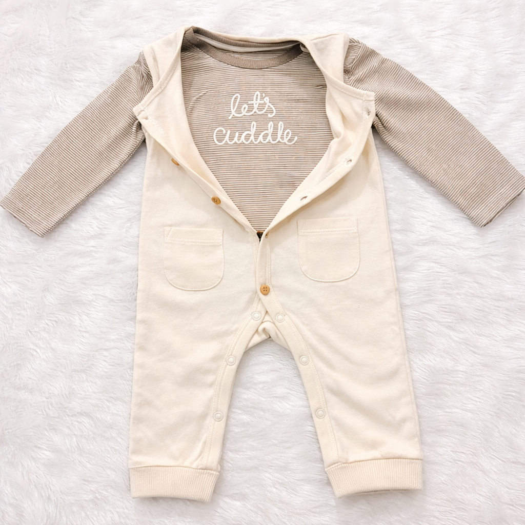 Cream Cuddle Romper Set