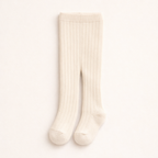 Kiabi Cotton Knit Solid Tights- Cream