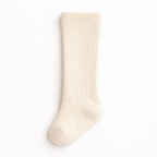 Kiabi Cotton Knit Solid Tights- Cream