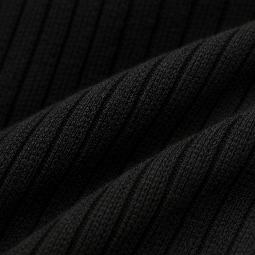 Kiabi Cotton Knit Solid Tights- Black