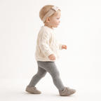 Kiabi Cotton Knit Solid Tights- Grey