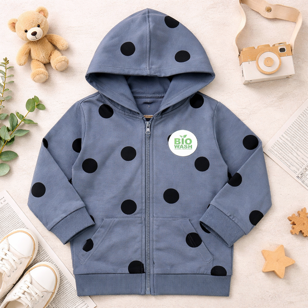 Polka Dot Blue Hoodie (Unisex)